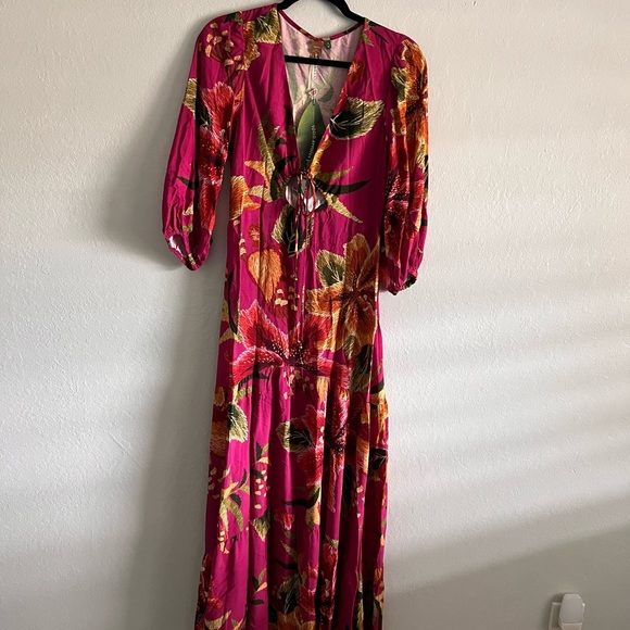 SUPER RARE NWT Farm Rio Pink Floral Dress - Picture 12 of 16